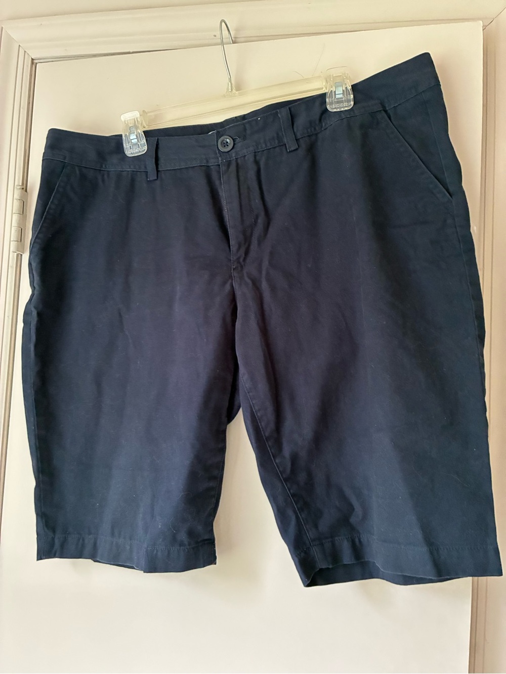 Ladies Navy Casual Chino Shorts
